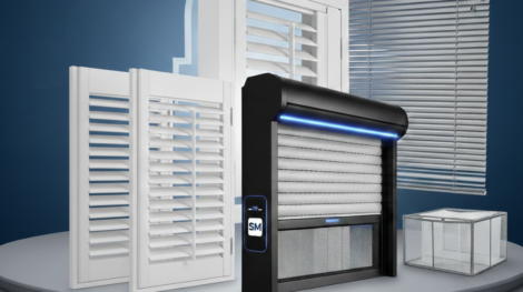 تشكيلة متنوعة من منتجات الحماية والخصوصية ضمن تخفيضات شتر مكين يوم التأسيس، تشمل شتر النوافذ الخارجي الأوتوماتيكي، الشتر الداخلي الخشبي (Shutters)، وستائر الألمنيوم بتصاميم حديثة.